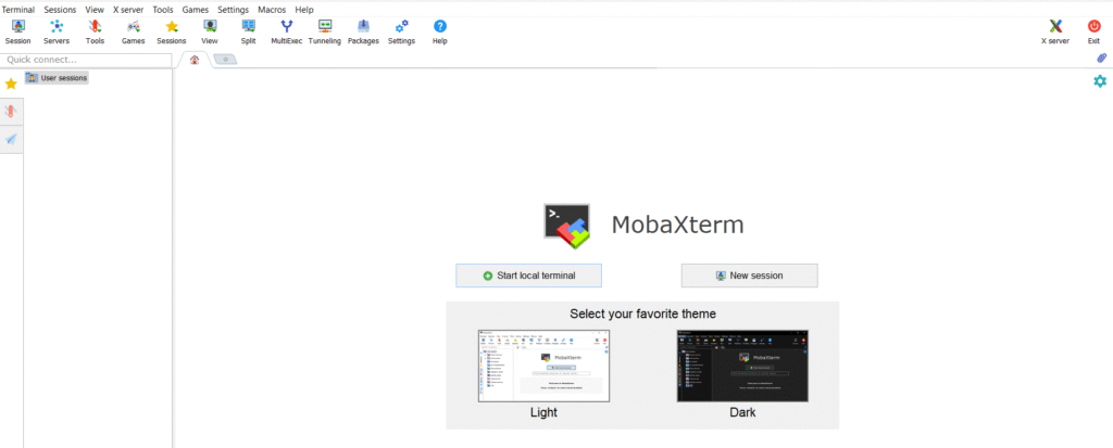 Install Docker in Ubuntu: MobaXTerm Interface