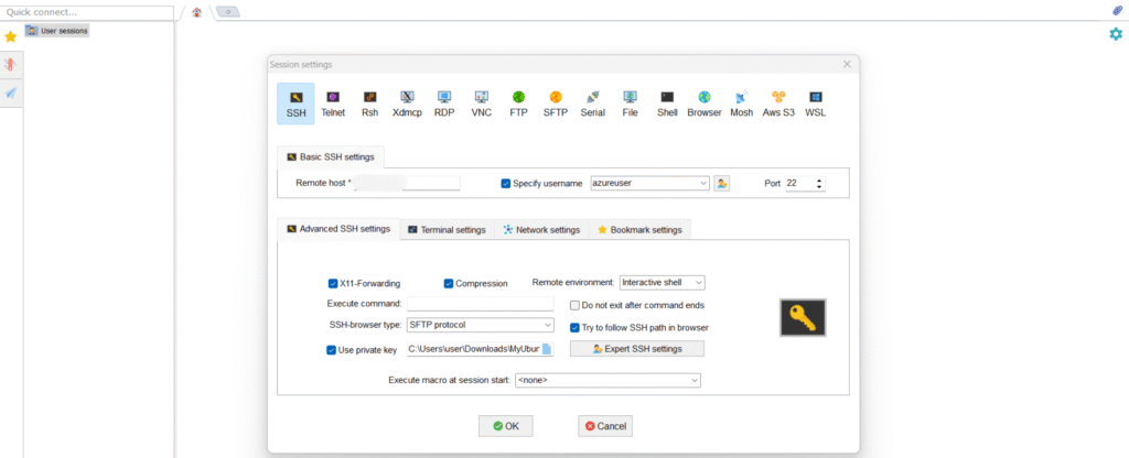 Install Docker in Ubuntu: Setting up SSH Credentials
